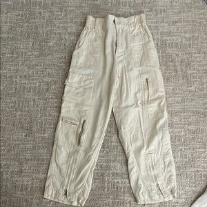 Women’s Cream Cargo Pants